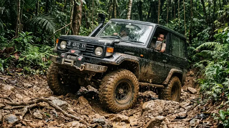Sensasi Offroad 4x4 Melintasi Medan Menantang