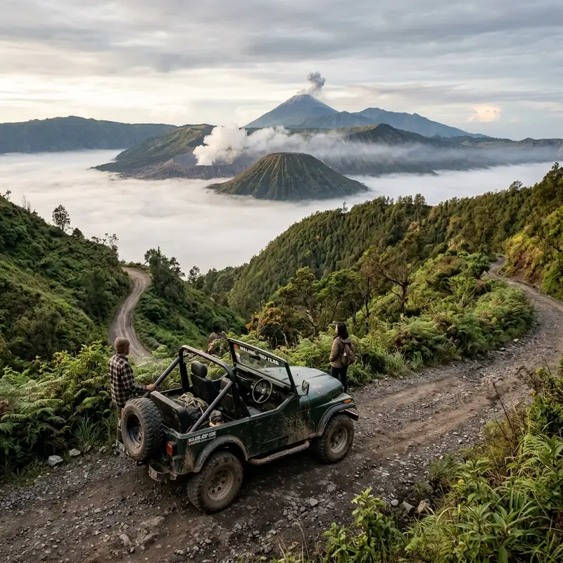 Jeep Alternatif Bromo: Pilihan Rute Selain Jalur Utama