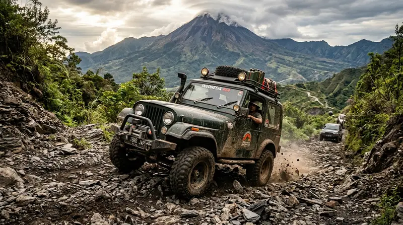 Jeep Offroad Menuju Puncak Malang