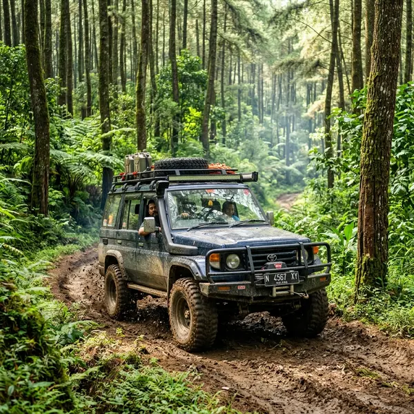 Pemandangan Rute Offroad di Malang